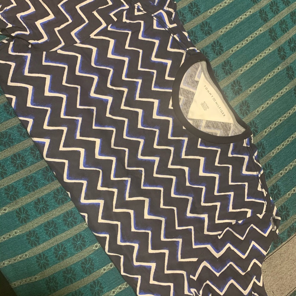 Blue white black design Tommy Hilfiger shirt